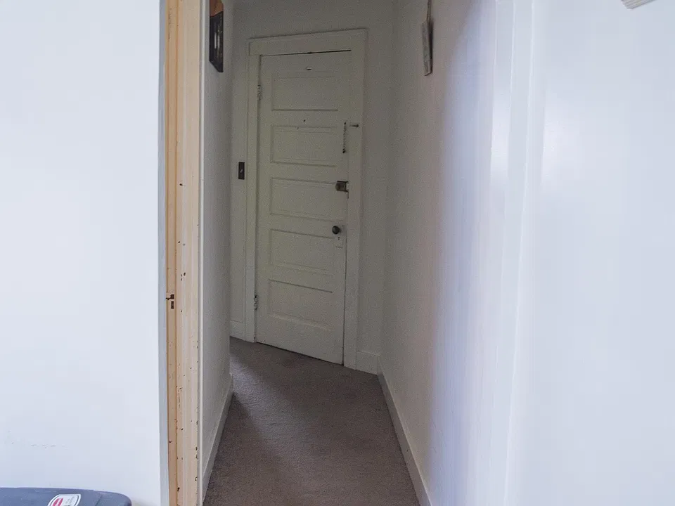View down hall of main entrance.