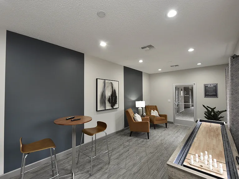 Game Room with Shuffleboard