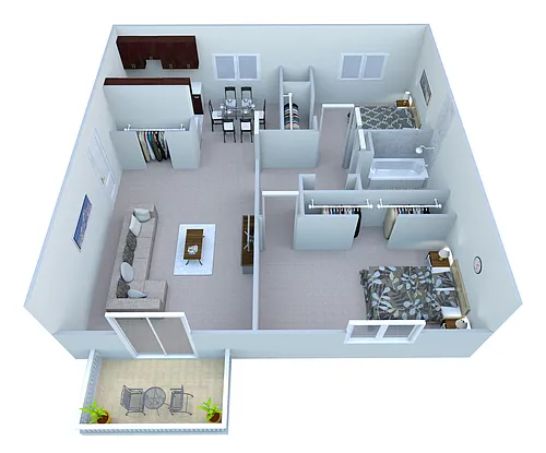 Floor plan Two Bedroom Apartment