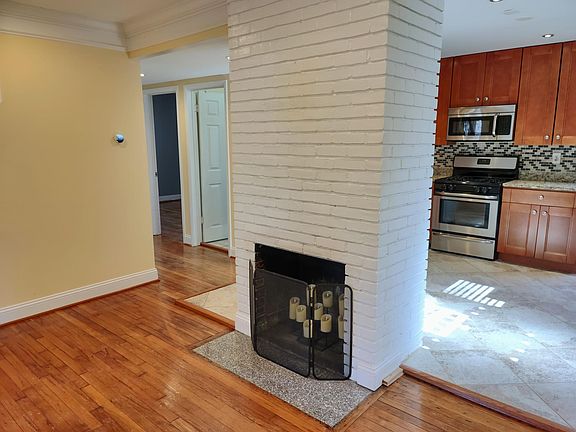Living Room Fireplace, Looking into Kitchen