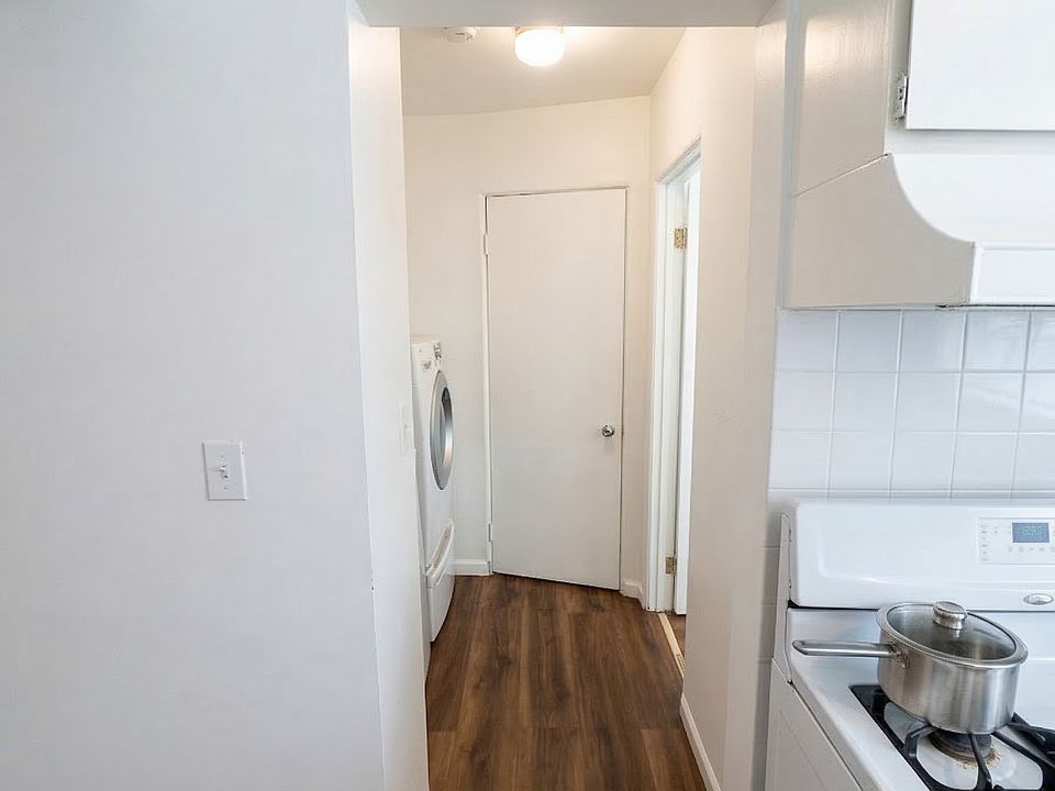 looking down the hallway off the kitchen