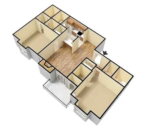 Floor plan 2x2BDL The Windsor