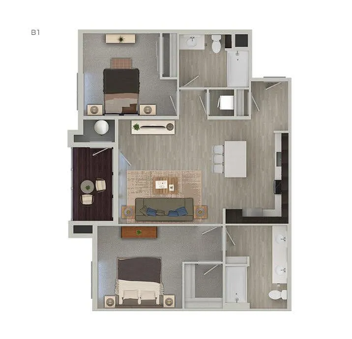 Floor plan 1B