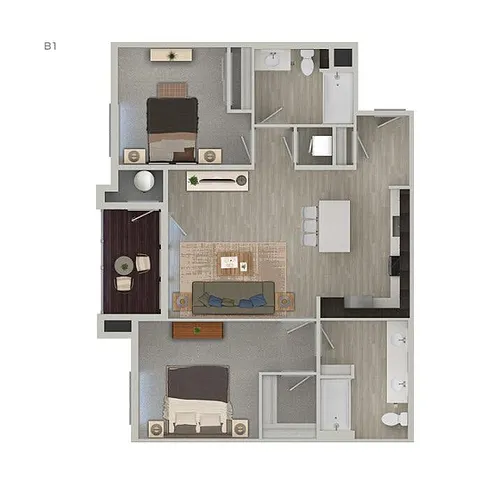 Floor plan 1B
