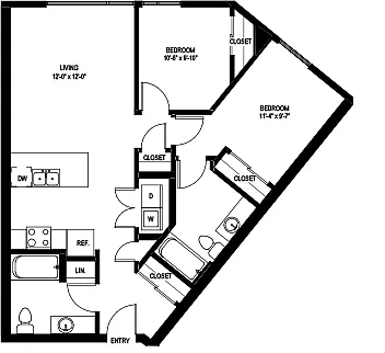 Floor plan Two Bedroom B4