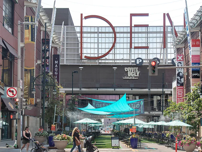 Steps away from the shops at Denver Pavillions.