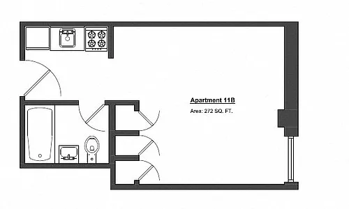 Floor plan Penthouse Studio