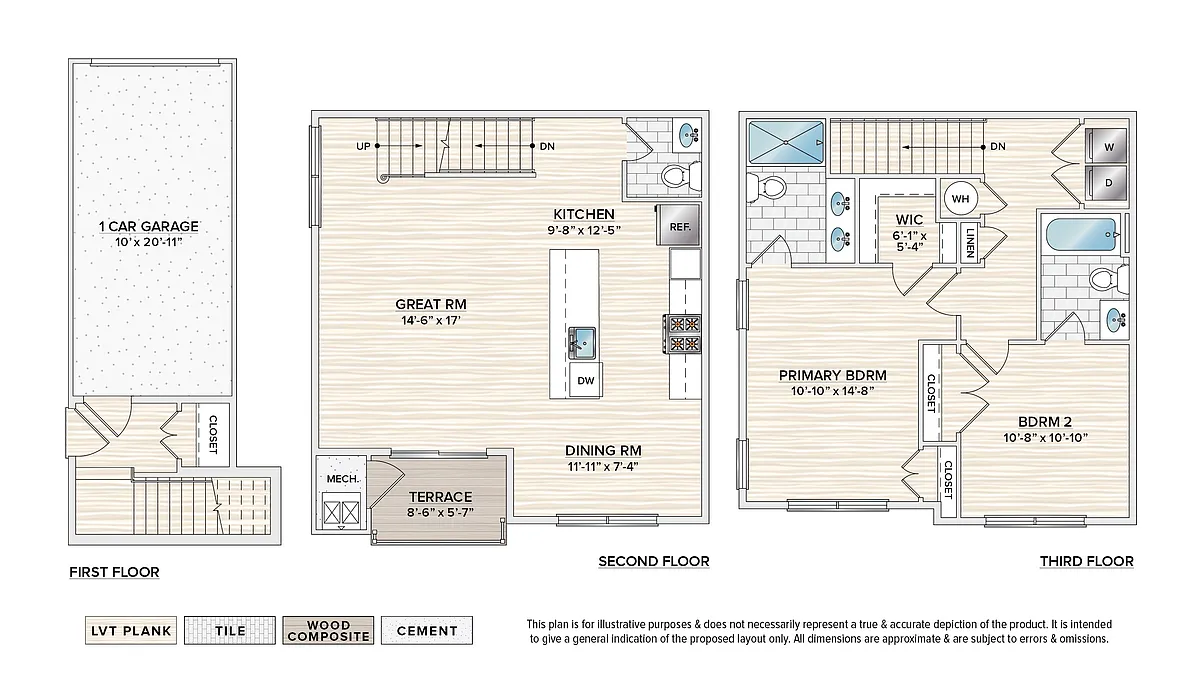 Floor plan The Barker with Garage (FDG-B1A)