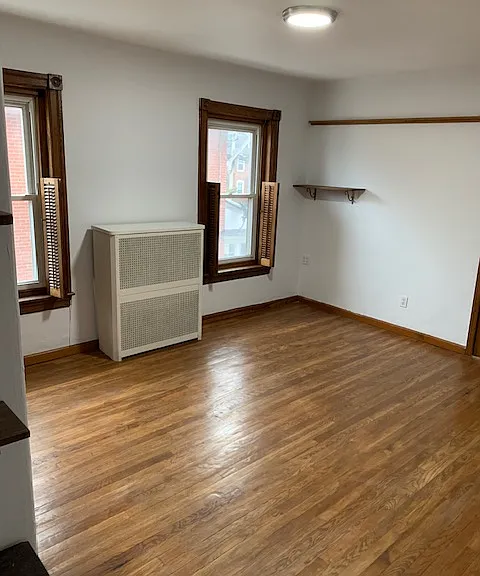 Bedroom 1. Shelves can be removed if desired