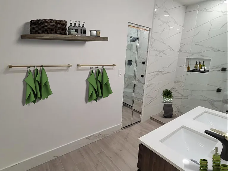 bathroom staged