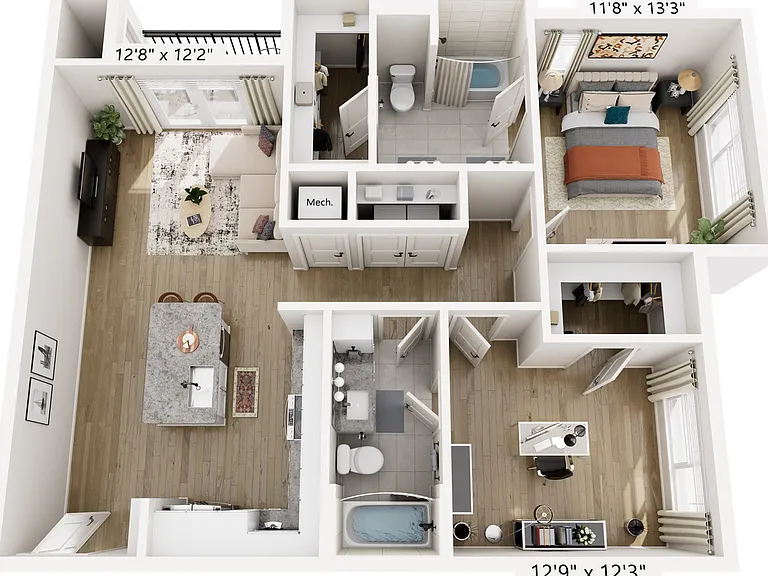 B2 | 2x2 | 1072 sf B2 | 2x2 | 1072 sf