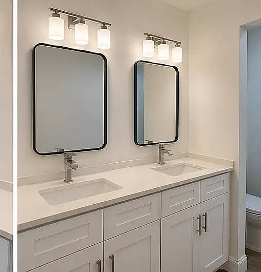 Master double sink vanity