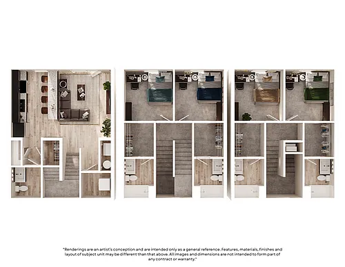 Floor plan 4 Bed/4.5 Bath Townhome Deluxe