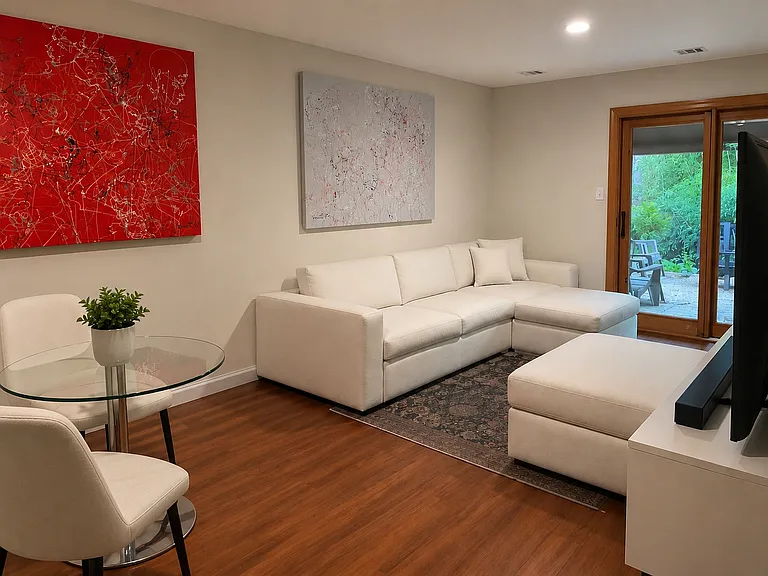 Lower level family room with private walkout