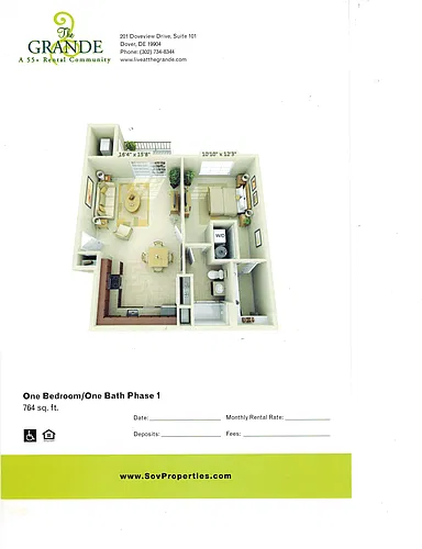 Floor plan 1br