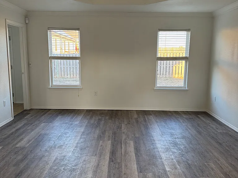 Living room with fireplace