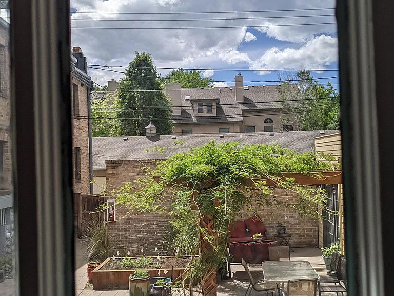 view of courtyard from kitchen