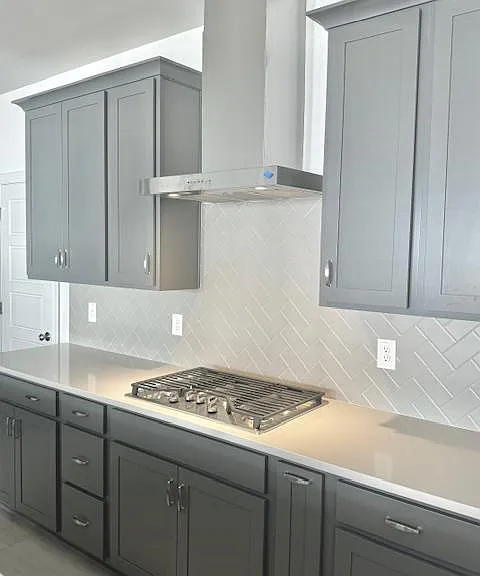 Gas Cook Top and Cabinets