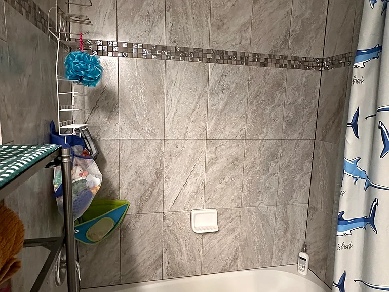 guest bath tub and shower