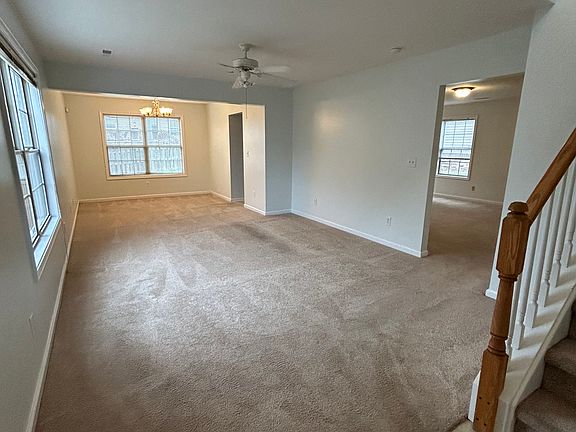 front entry and dining area