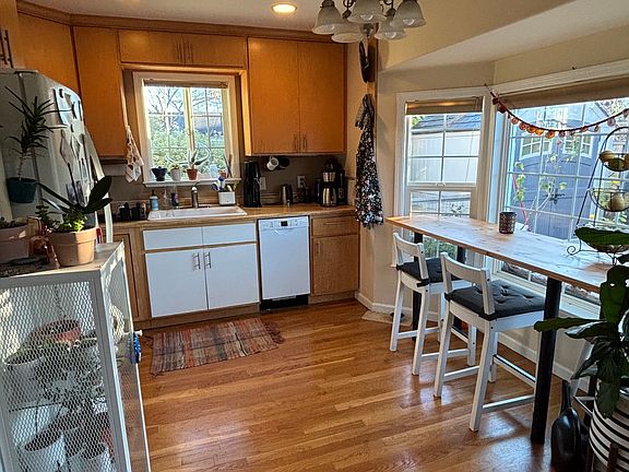 Kitchen with view to patio