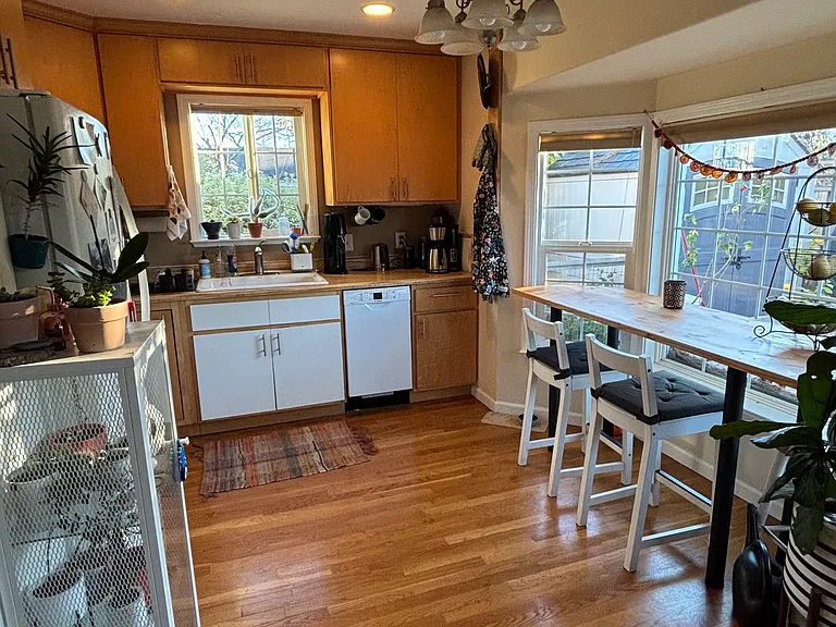 Kitchen with view to patio