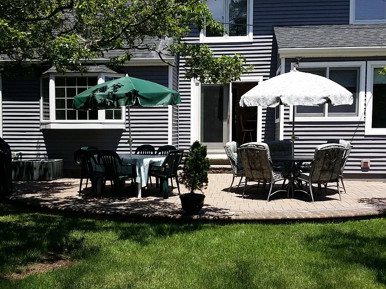 Patio with gas grill