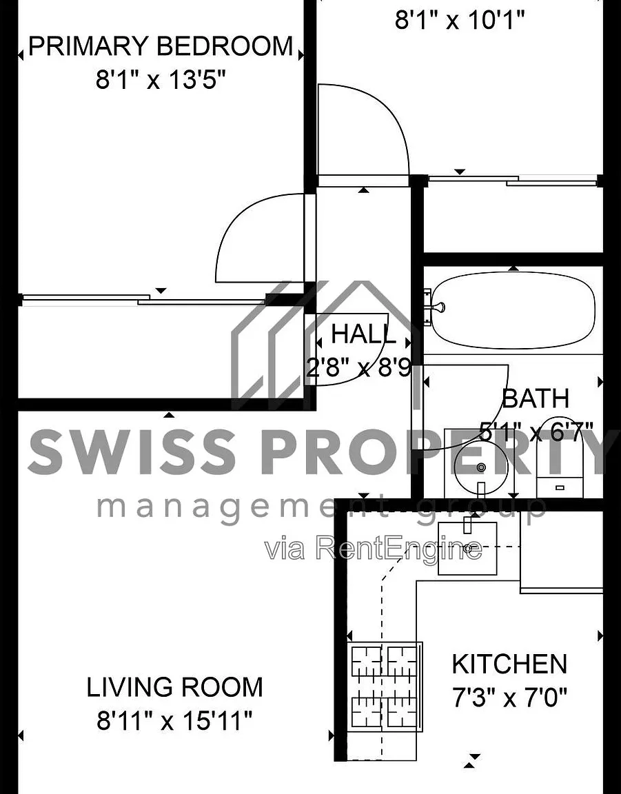 2 bed, 1.0 bath, 656 sqft, $975 — Photo 2