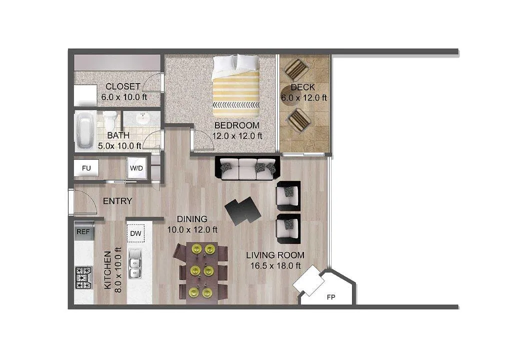 Floor plan 1X1