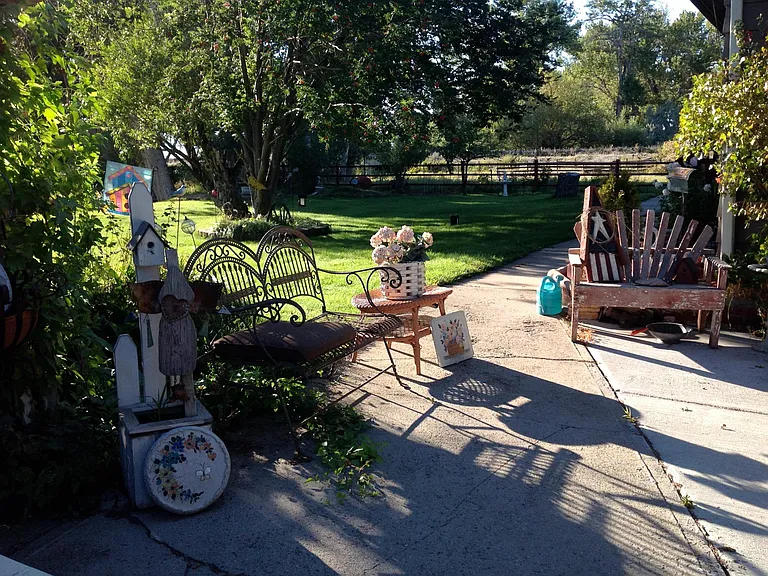 Great backyard with year round creek