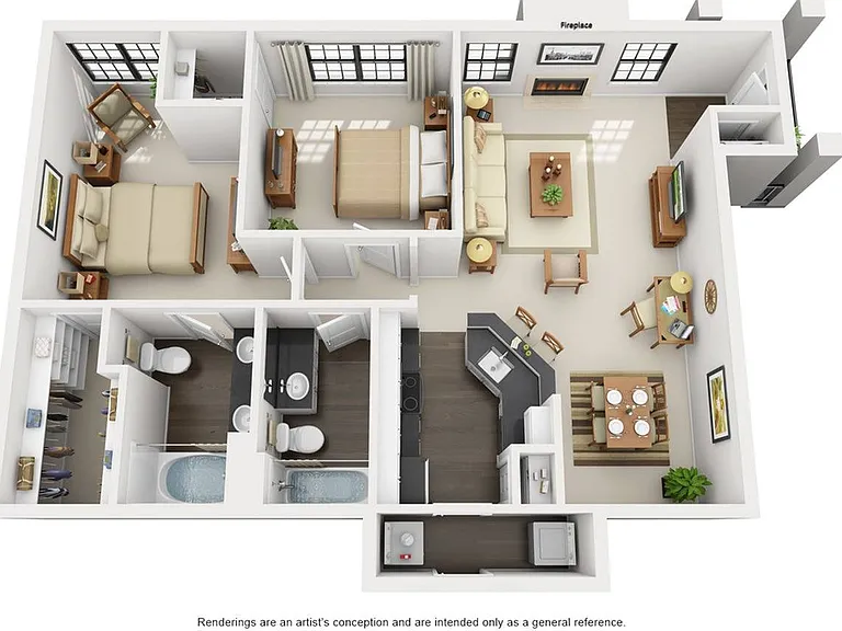 2 Bedroom | 2 Bath | 1133 SF | Attached Garage 2 Bedroom | 2 Bath | 1133 SF | Attached Garage