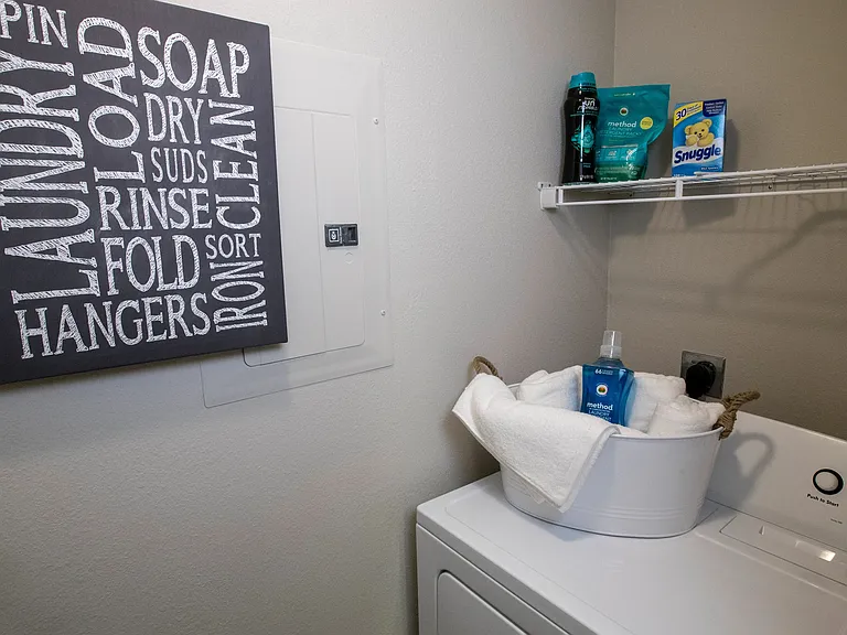 Enjoy a hassle-free lifestyle with your very own full-size washer & dryer in every apartment home.