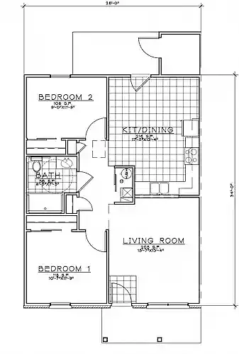Floor plan 2 Bedroom