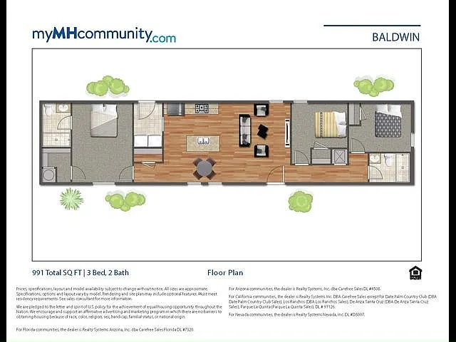 3 bed, 2.0 bath, 991 sqft, $1,699 — Photo 3