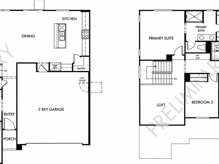 Floor plan for both floors.