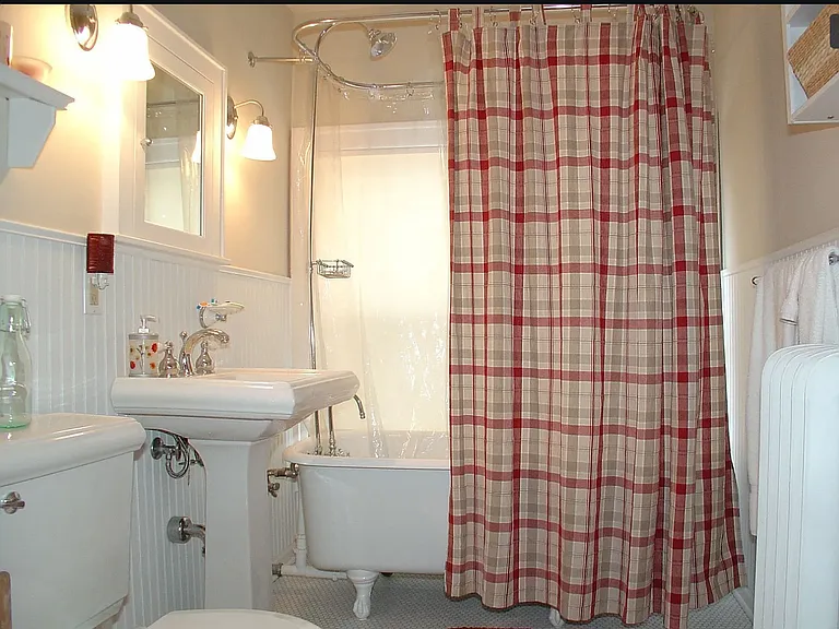 Top floor bathroom with clawfoot tub
