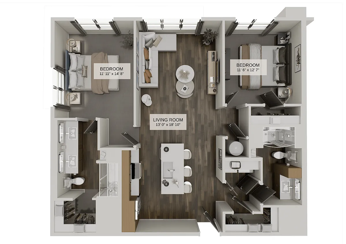 Floor plan The Crossroads Premier (B1E)
