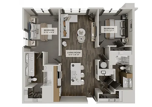 Floor plan The Crossroads Premier (B1E)