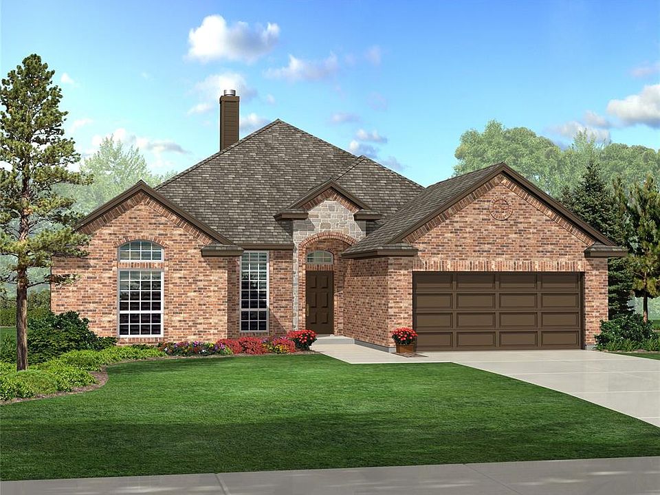 D.R. Horton's Rockdale Floorplan Elevation D. Photos shown here may not depict the specified home & features included are for illustration purposes only