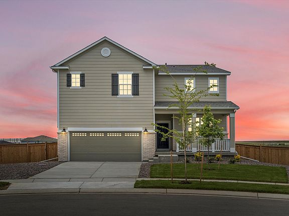 The Glenwood floorplan image taken at a Meritage Homes community in Commerce City, CO.