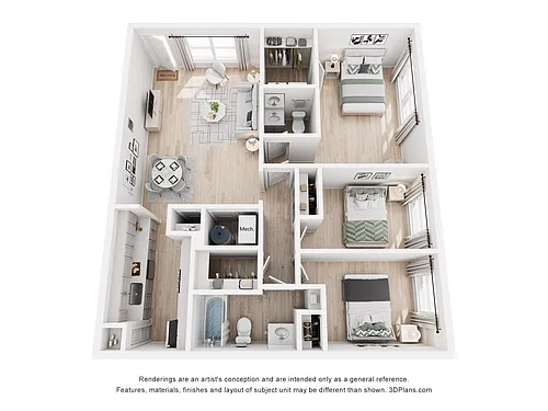 Floor plan Three Bedroom