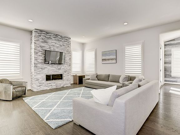 Gorgeous stone fireplace