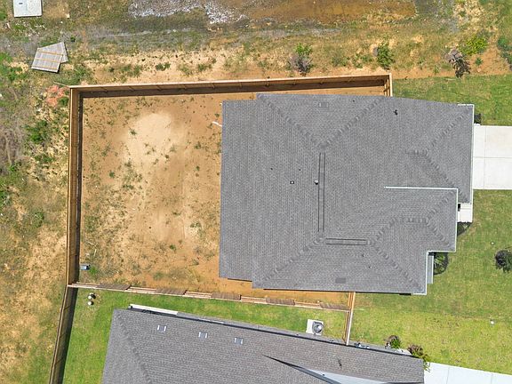 This aerial view of your home shows the amazing view of your lot.