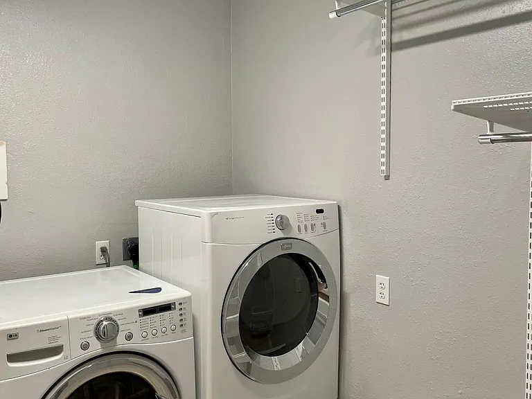 Full sized W/D in Master Closet