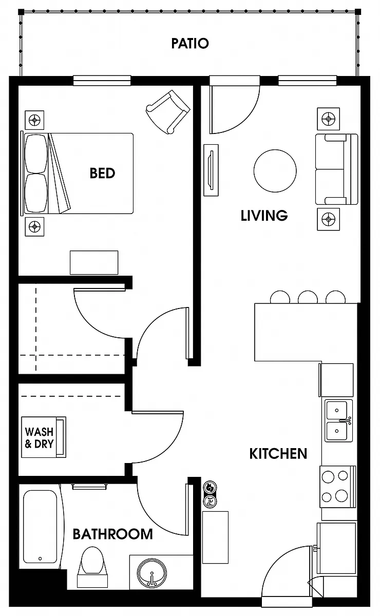 Floor plan A1 One Bed