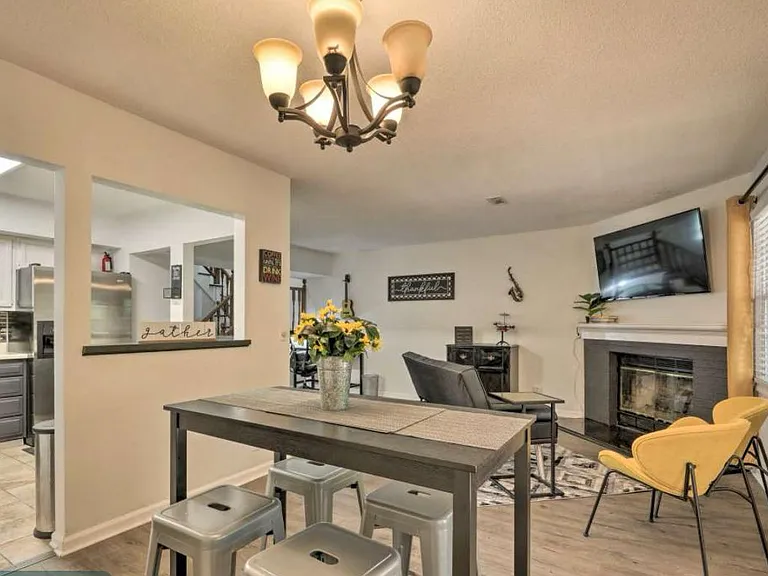 Dining area open to kitchen and living room.