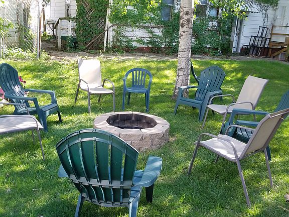 Back yard with fire pit