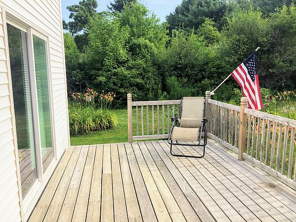 Back porch with sliding door