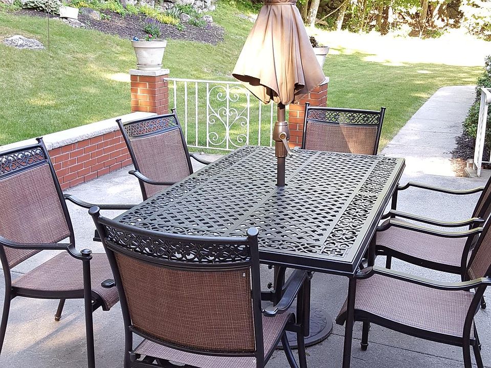 Backyard patio dining table