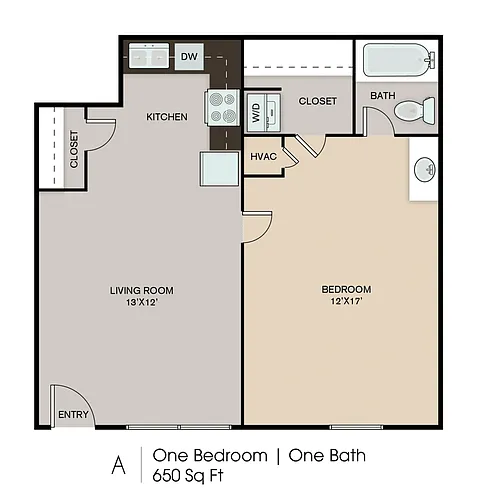 Floor plan 1x1a